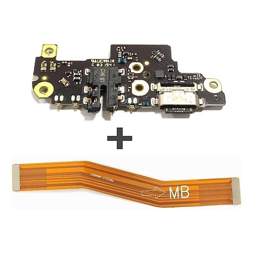 Kit Placa conector De Carga + Cabo Flex SUB Main Compativel Com Redmi Note 8 Pro M1906g7g