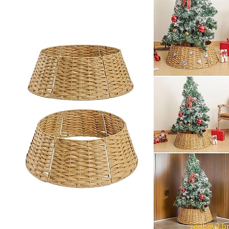 Saia Decorativa De Vime Natural Vermelha Para Árvore De Natal , Elegante , Destaque Qualquer Configuração