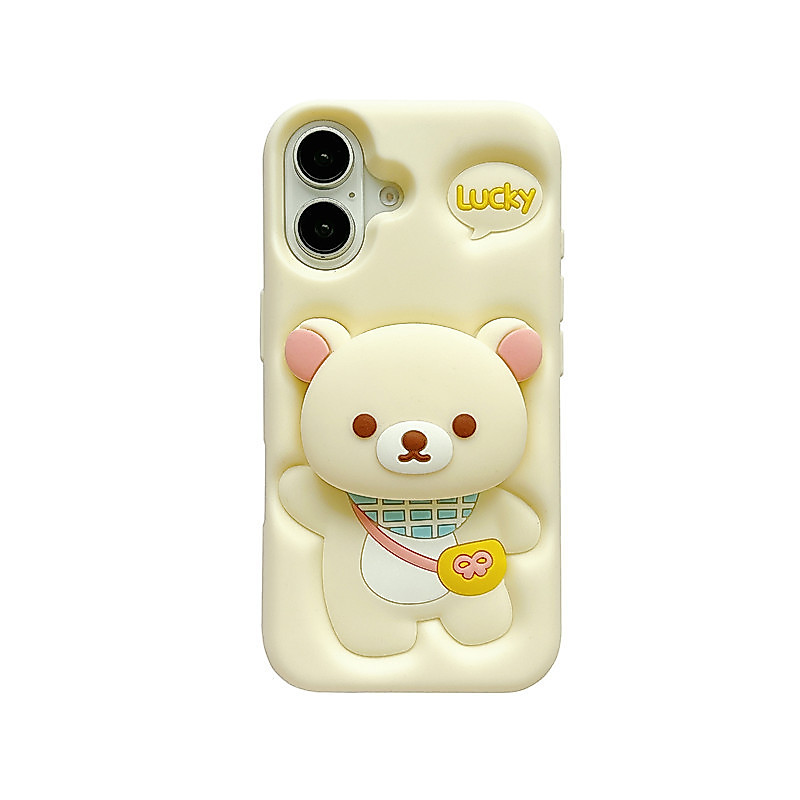 16 urso iphone14 mão 1311 gota fácil 12 adequado para 15promax Apple chassi suporte de desenho animado Anti-