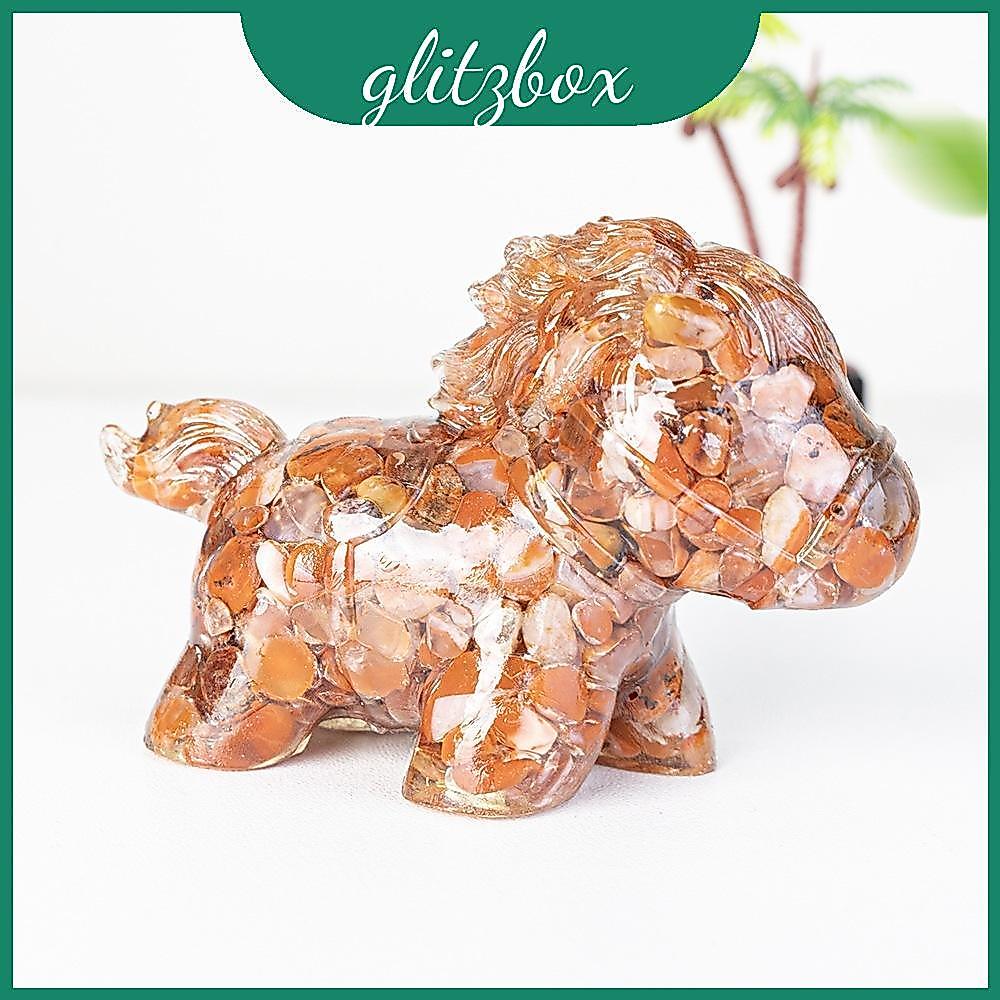 Estatueta De Cavalo De Cristal De Água Com Artesanato Em Resina Para Destaque De Presente De Ocasiões Especiais E Casa