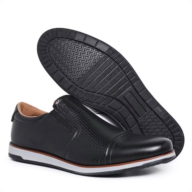 Sapato Masculino Casual Oxford Elástico Calce Facil - 7220 Novidade