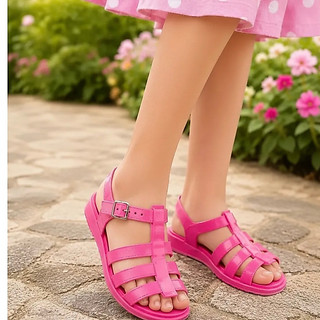 Sandália Infantil Lulu Com Ajuste Para Meninas Papete Infantil