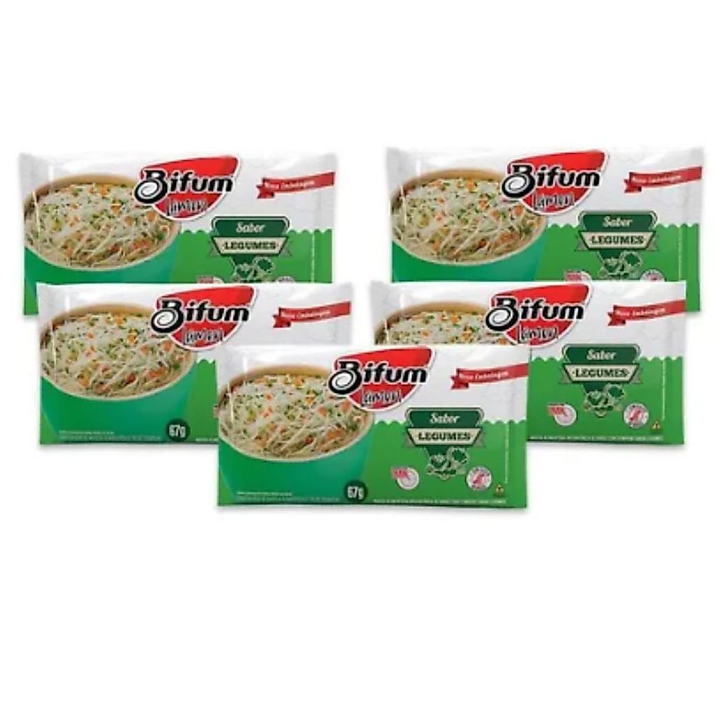 kit 5un Bifum Massa Instantânea Legumes 67G