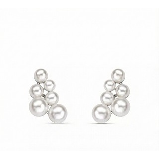 EAR CUFF PÉROLAS NOIVA BANHO OURO 18K / RÓDIO