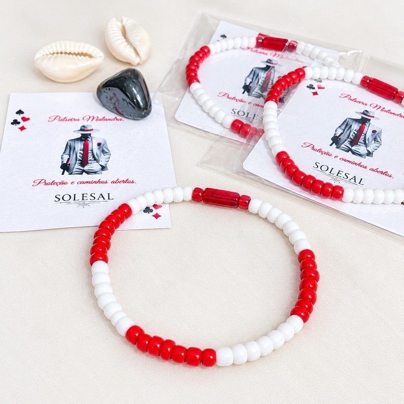 Mini Guia de Pulso Zé Pilintra | Pulseira de Proteção e Malandragem | Umbanda e Candomblé | Guia Artesanal