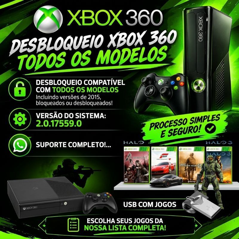 Aurora + Jogos + Destrave Xbox 360
