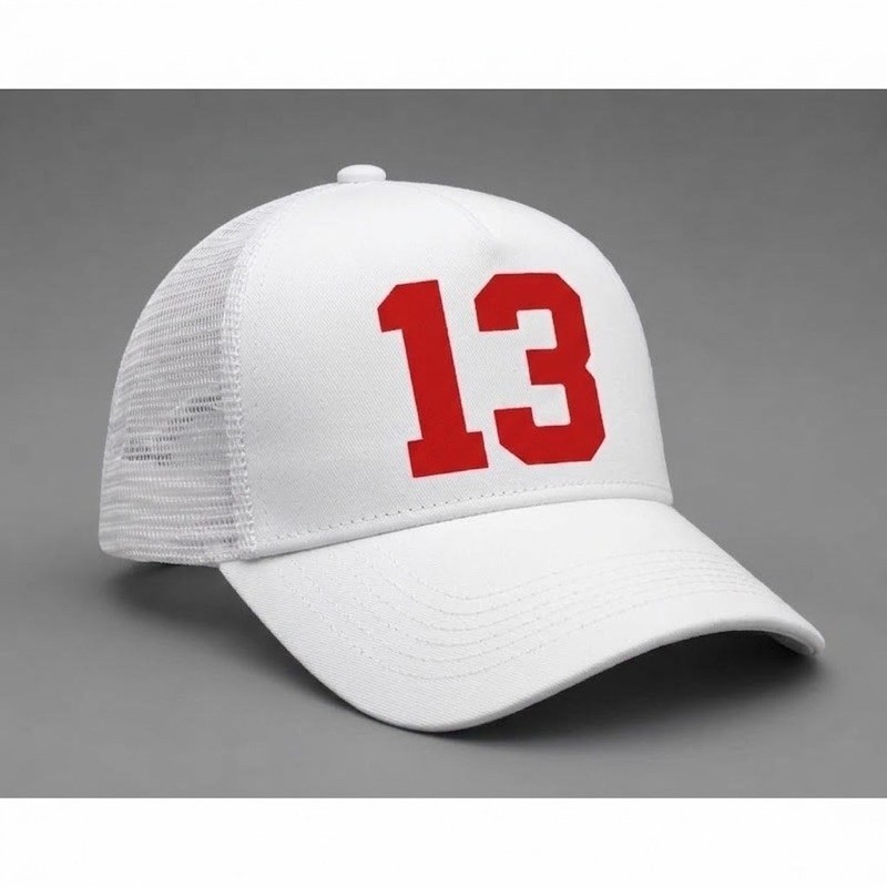 Boné Trucker 13 Vermelho Respirável com Ajuste Envio Imediato — imagem 2 de 2