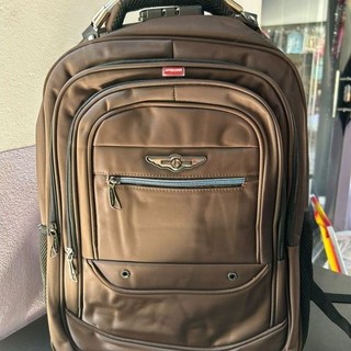 mochila masculina marrom super reforçada tamanho grande