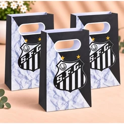 SACOLINHA SANTOS KIT PEGUE E MONTE SACOLINHAS para Festa Mimos Lembrancinhas Aniversário SANTOS FC