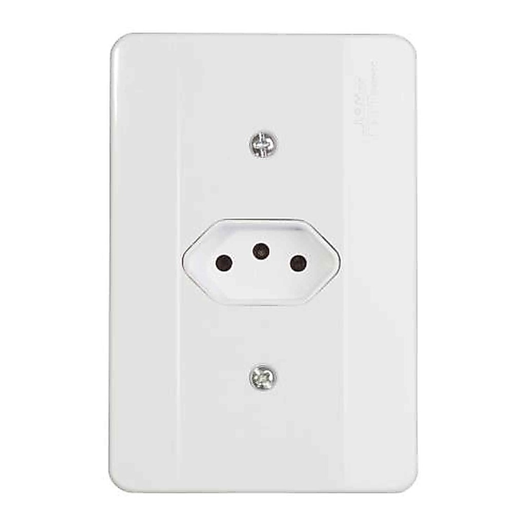 Tomada 3P 20A Horizontal NBR 14136 20A/250V - Linha Millenium - Mectronic