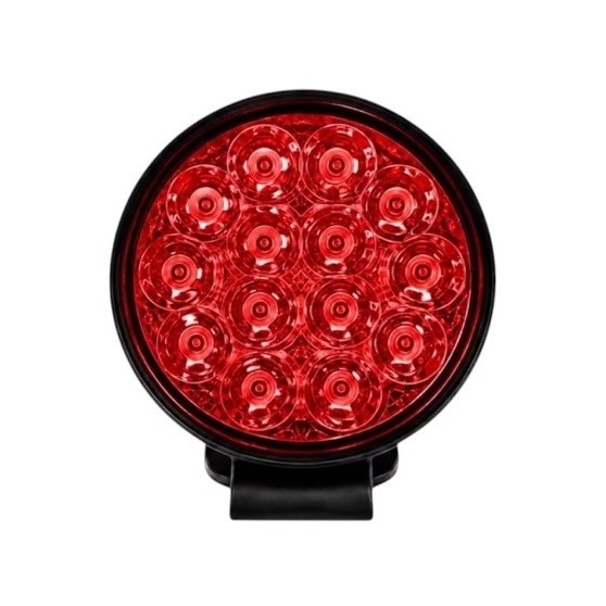 Kit 3 Farol Redondo 9cm 14 Led 42w Colorido Caminhão Ônibus — imagem 2 de 2