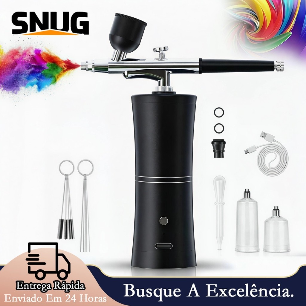 Aerógrafo Portátil com Mini Compressor - Para Unhas, Bolo, Maquiagem, Cabelo em Oferta na Shopee