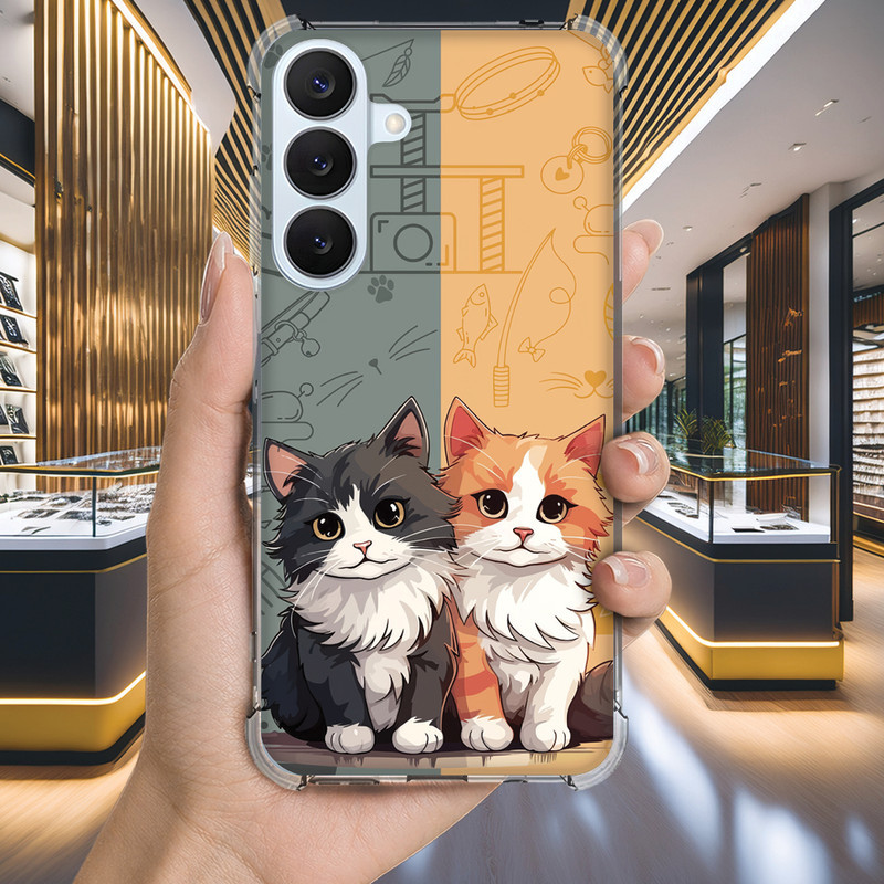 Capa Capinha GALAXY S20 ULTRA S10 S10E LITE 2020 S9 S8 A73 A72 Anti-impacto Personalizada petz gato GATINHO (3285)