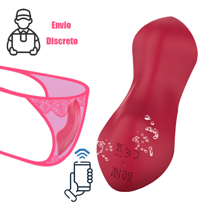 Vibrador e Masturbador Feminino para Encaixe Perfeito em Calcinha Bluetooth App Distância