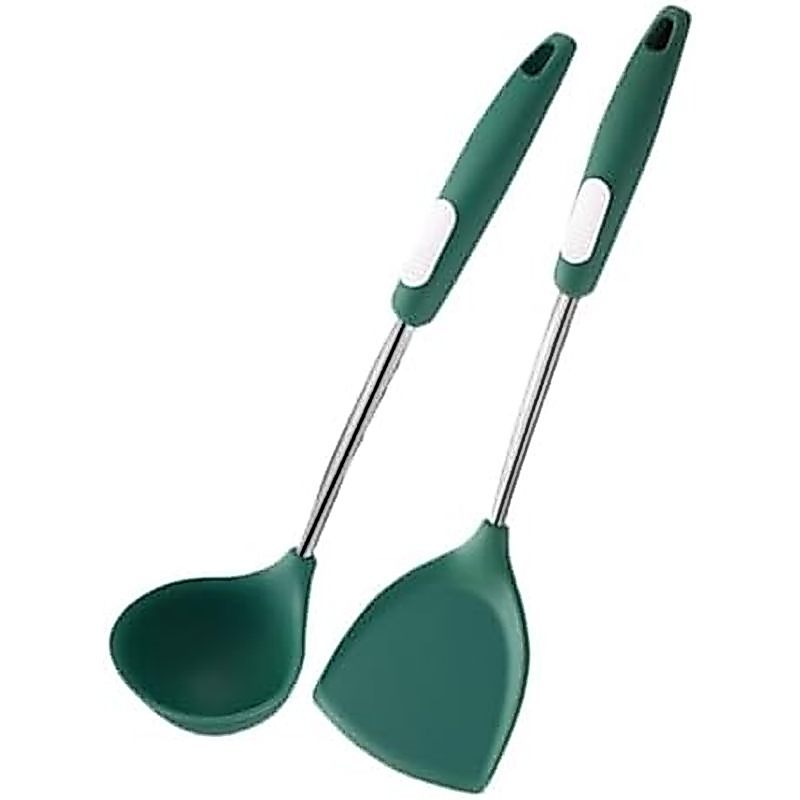 Espátula De Silicone Resistente A Altas Temperaturas , Antiaderente , Conjunto De Utensílios De Cozinha Sem Prateleiras 