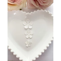 Aplique De Flores Em Cetim - Modelo 1 - 3 Tamanhos (1,5cm,2cm E 2,5cm)