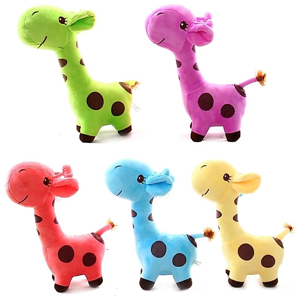 Bichinho de Pelúcia Girafa Brinquedo de Cachorro Pet Mordedor Bordado com Ventosa
