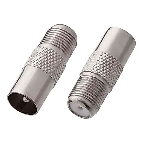 Adaptador Conector Jack F x Pino Europeu TV Importada Tomate-1/3/5 unidades