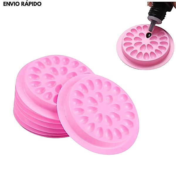 Porta Cola Extensão de Cílios Suporte Flor Disco para extensão cilios alongamento profissional