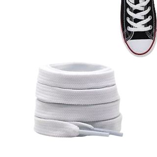 Cadarço Branco Compatível  Todas  Marcas  Achatado 100% Poliéster 1.20cm Resistente
