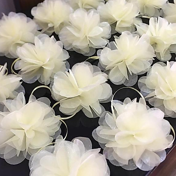 8 Topos para Bem Casados / Corsage para madrinhas / Apliques Artesanais em Tecido - Flor Artesanal