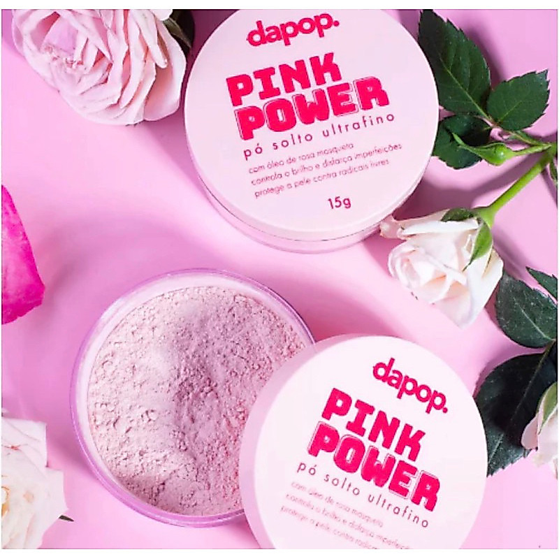 Pó Solto Ultrafino Rosa Mosqueta Pink Power - Dapop