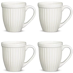 Kit 4 Canecas Xícaras para Cappuccino Segunda Linha Defeitos Cerâmica 390mL Cores