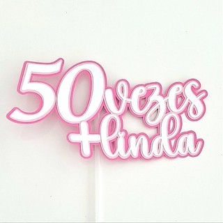 Topo de Bolo Feminino – Datas especiais (30, 40, 50, 60 anos) Personalizamos para outras datas.