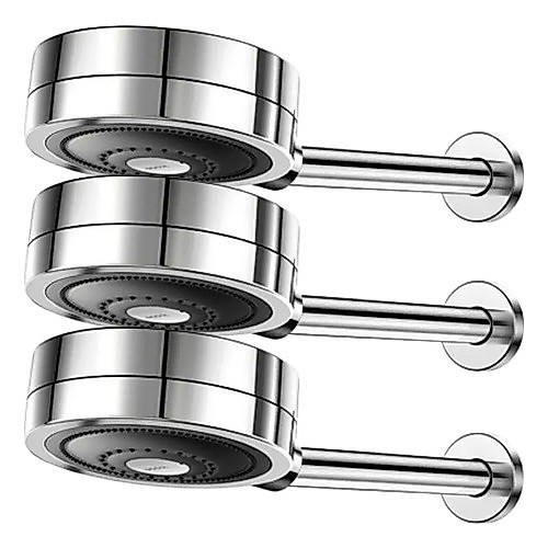 Kit 3 Chuveiro Technoshower Docol Parede Ducha Redondo Cromado