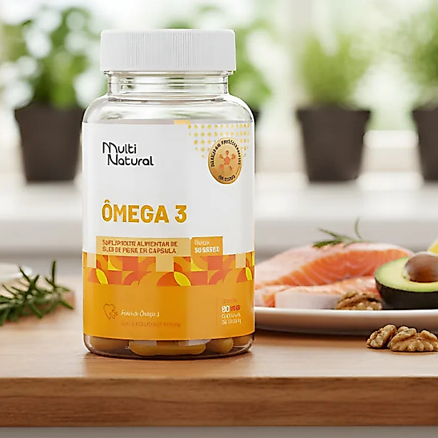 Ômega 3 1000mg Pote 90 Caps - Epa 540mg Dha 360mg - Multi Natural