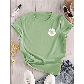 Camiseta Feminina T-shirt Verde Oliva Envio Rapido Floor