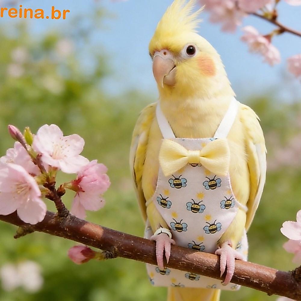 Fralda De Papagaio Para Animais De Estimação REINA , Pássaro Respirável Ajustável , Roupas Voadoras Com Padrão Animal De