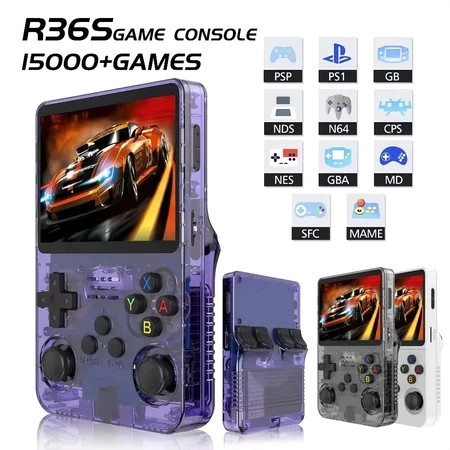 Console Portátil R36S + de 15.000 Jogos Vídeo Game 64g Linux Tela IPS 3.5 Polegadas TXB