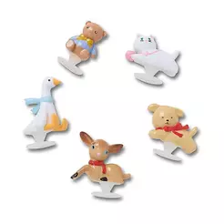 Jibbitz™ Animais Fofinhos Pack com 5 Peças Único