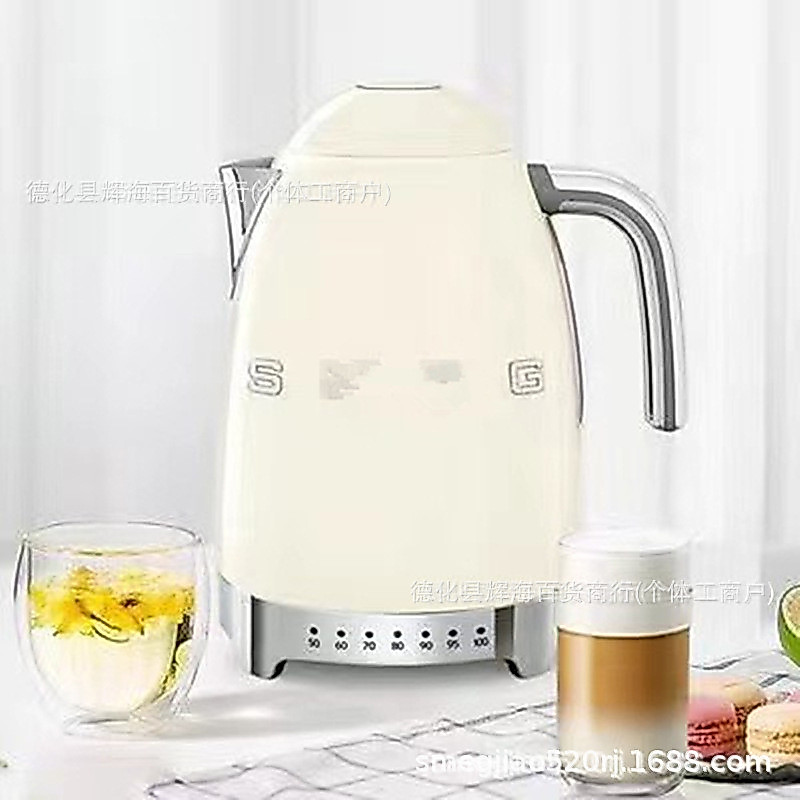Estoque pronto padrão europeu itália SMEG Retro chaleira elétrica chá 7 velocidades temperatura presente doméstico KLF04