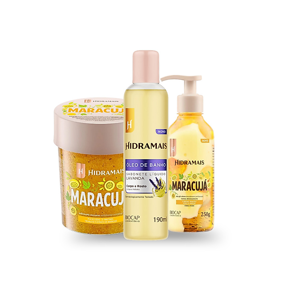 Kit Banho Premium Relax: Lavanda & Maracujá
