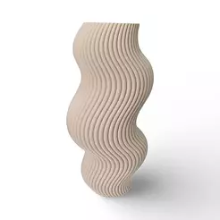 Vaso Ondas Decorativo 3D Moderno - Várias Cores - Para Plantas Artificiais