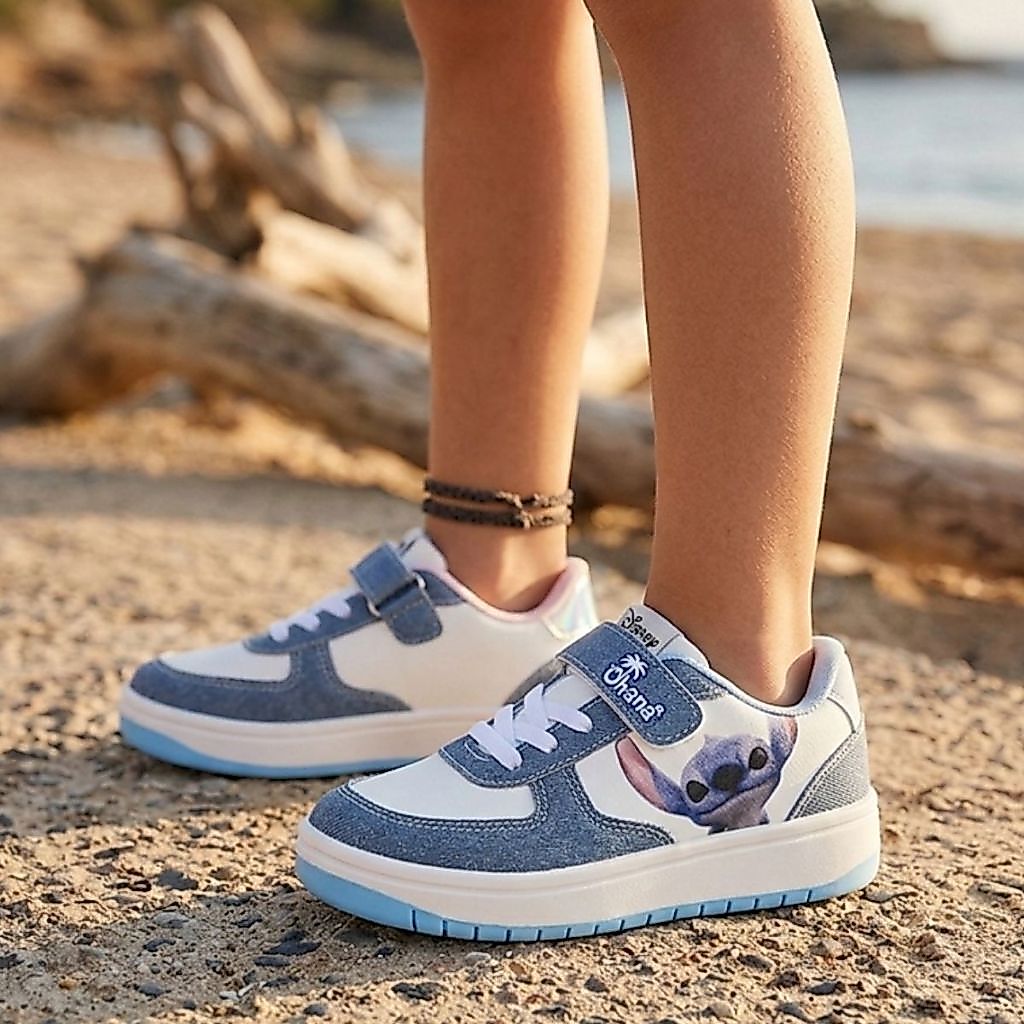 Tênis Juvenil Stitch Disney Casual Confortável Leve Para Dia a Dia