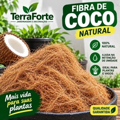 Fibra de Coco para Plantas Substrato Natural para Vasos Orquídeas Jardinagem Horta Cultivo Retém Umidade