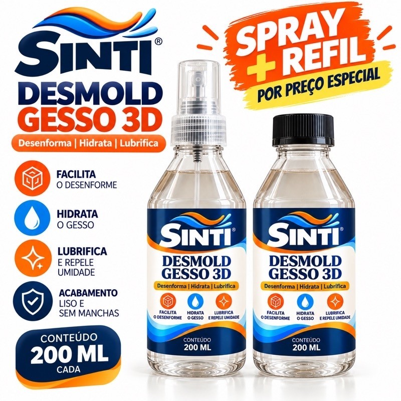 Desmoldante para Gesso, e gesso 3d Molde E Formas Desenforma Fácil em Spray