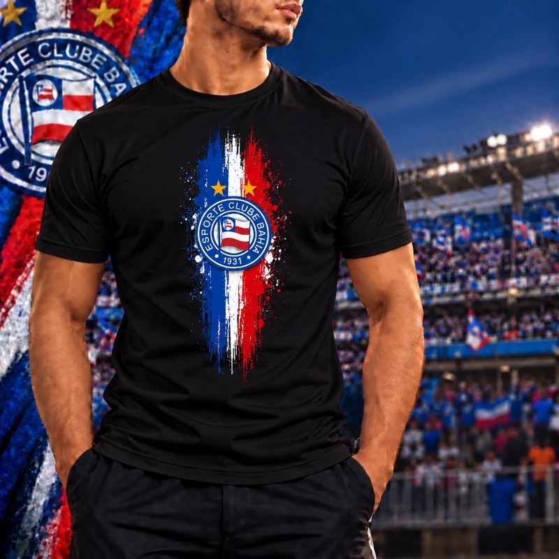 Camiseta Camisa Bahia Futebol Torcedor 100% algodão Lançamento