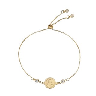 PULSEIRA FOLHEADA A OURO 18K AJUSTÁVEL CATHY SÃO BENTO ZIRCÔNIAS