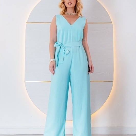 Macacão Feminino Pantalona Romana Amarração Elegante Chique Sensorial Marrant