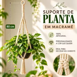 Suporte de Planta macramê feito a mão