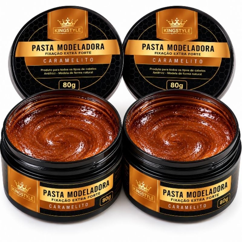 KIT COM 2 PASTA CARAMELITO MODELADORA 80G CLASSE  A UNISEX