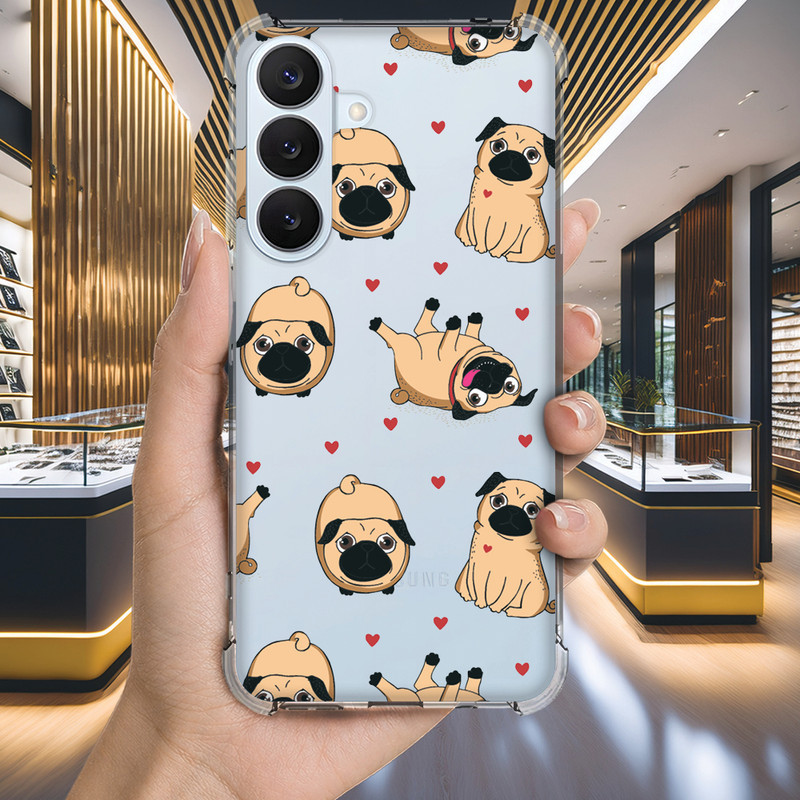 Capa Capinha GALAXY A24 A23 A22 A21S A21 A20S A20 A17 A16 A15 A14 Anti-impacto Personalizada petz PUG (0229)