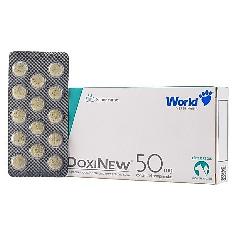 Doxinew 50 mg World Cães e Gatos Cartela c/ 14 Comp.