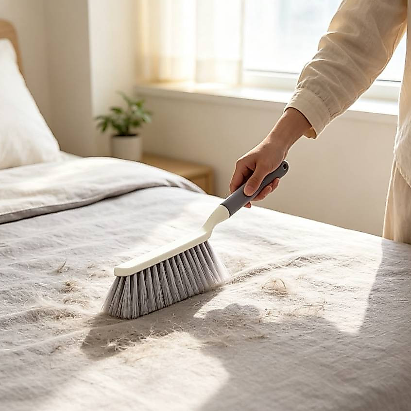 Escova de limpeza de cerdas macias multifuncionais domésticas, sofá, cama, assento de carro