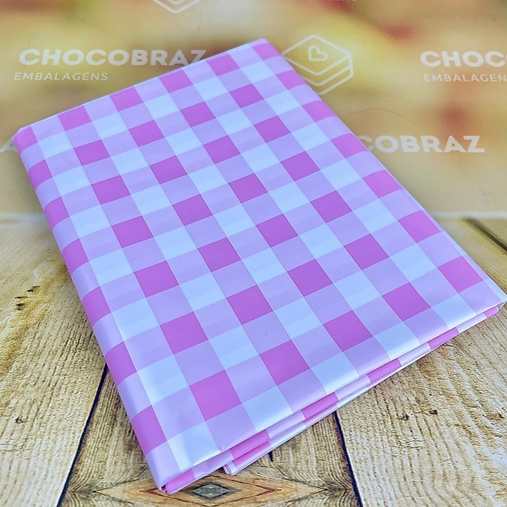 10~50 TOALHAS P/ FESTA JUNINA XADREZ ROSA 78X78 INOVE (CHOCO)
