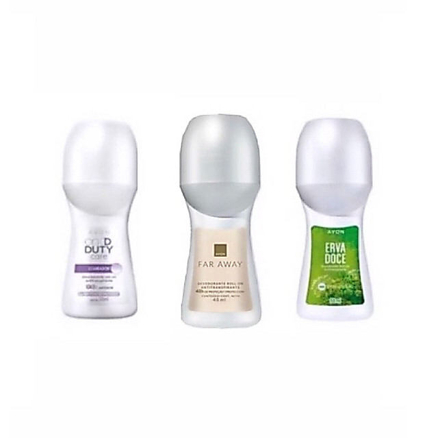 Kit com 3 uni de Desodorante Rollon-on Feminino-Avon